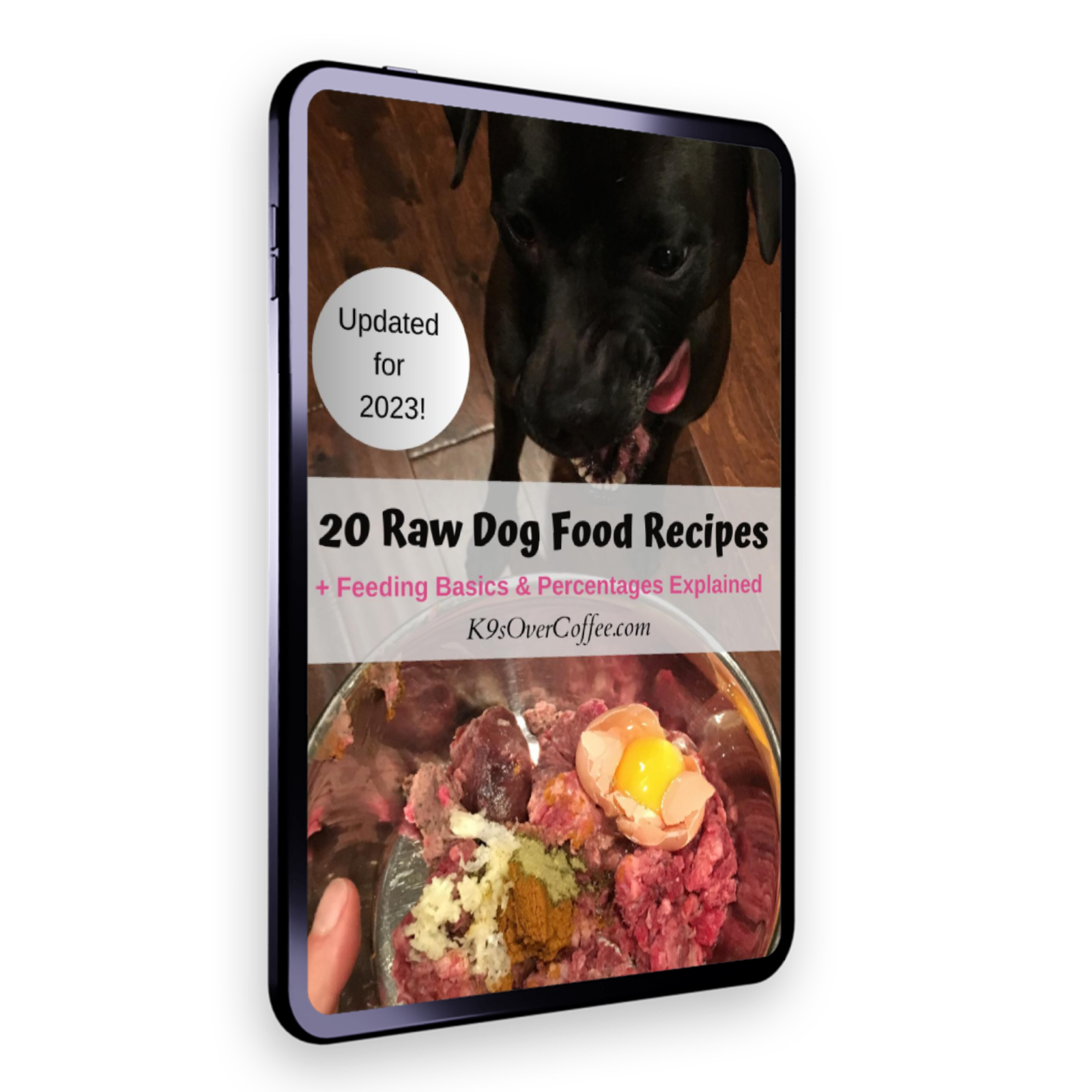 The ebook 20 raw dog food recipes is part of the discounted raw dog food ebook bundle