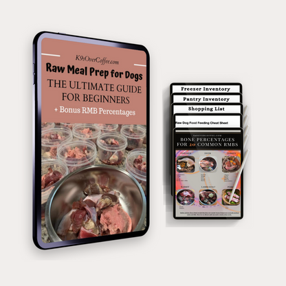 Ebook about how to do raw dog food meal prep at home