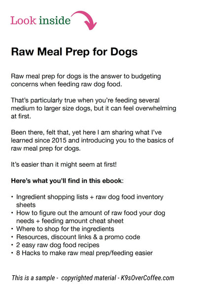 Raw Dog Food Meal Prep: Making DIY Bulk Raw Dog Food (includes 2 recipes)