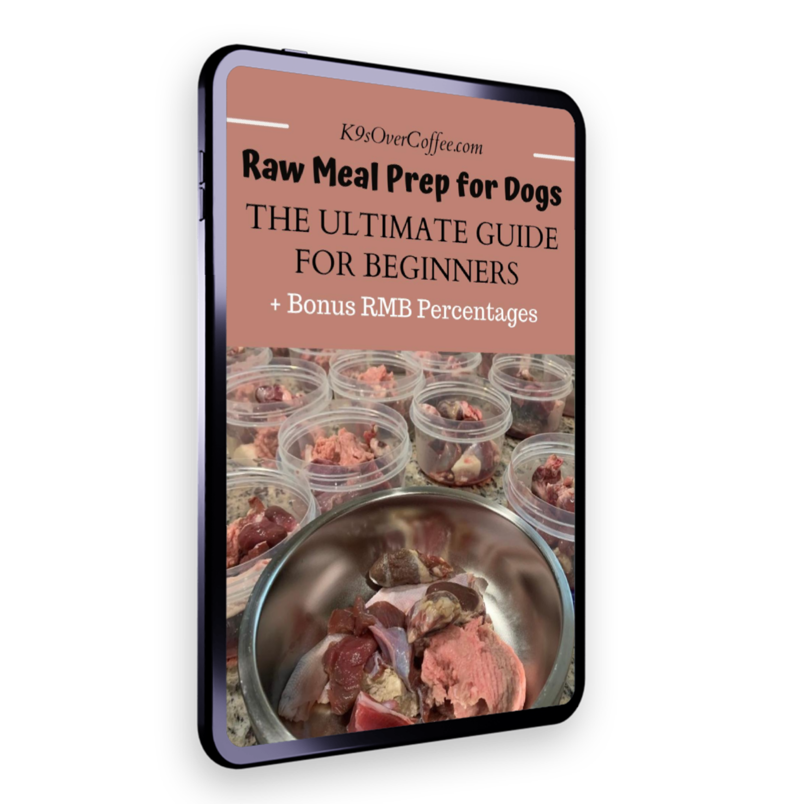 The ebook The ultimate guide to raw meal prep for dogs  is part of the discounted raw dog food ebook bundle